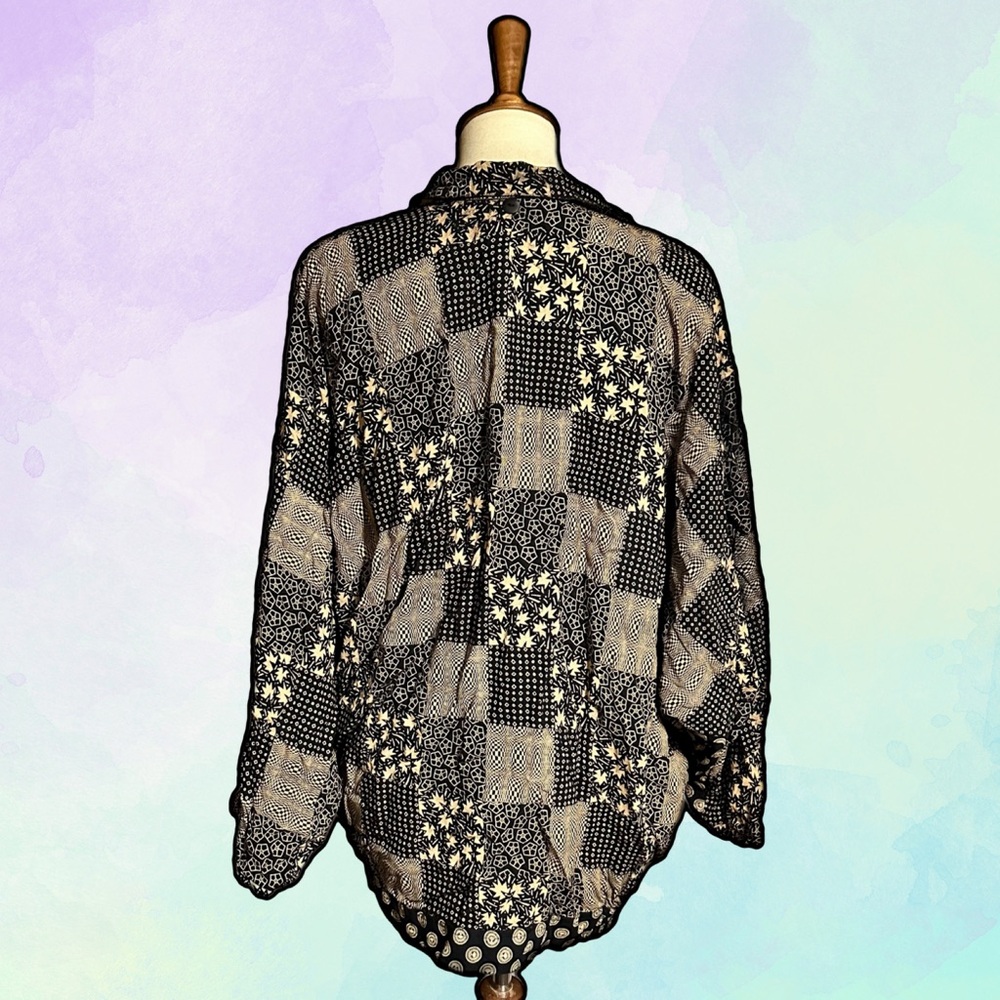 🌈 Cool Vintage Black Boho artistic Jacket - Picture 3 of 4